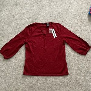 3/4 sleeve sparkle top